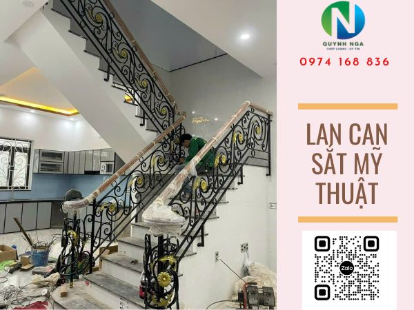 lan can sắt mỹ thuật